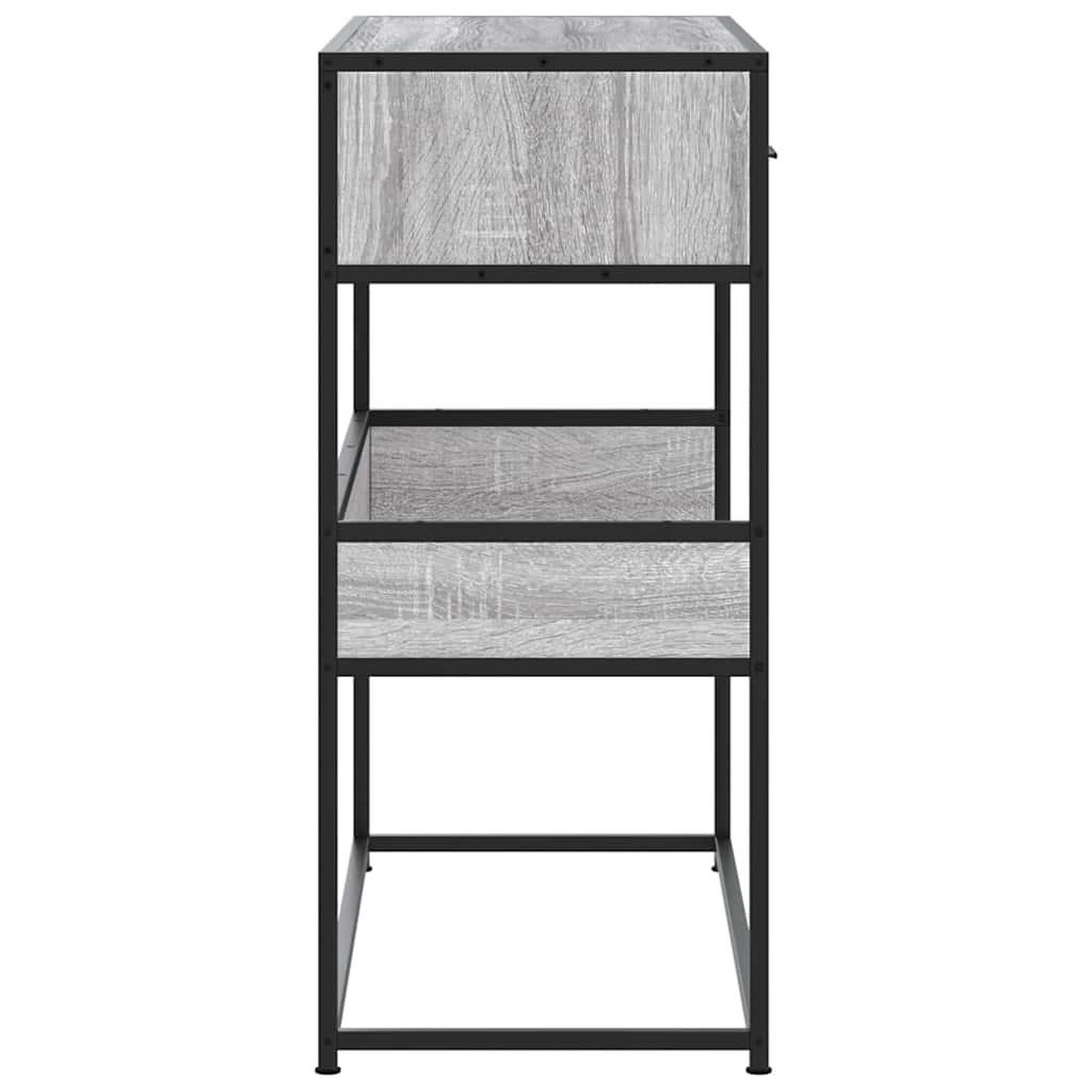 Voir la diapositive 5 : VIDAXL Table console sonoma gris 90x35x80 cm bois d'ingenierie