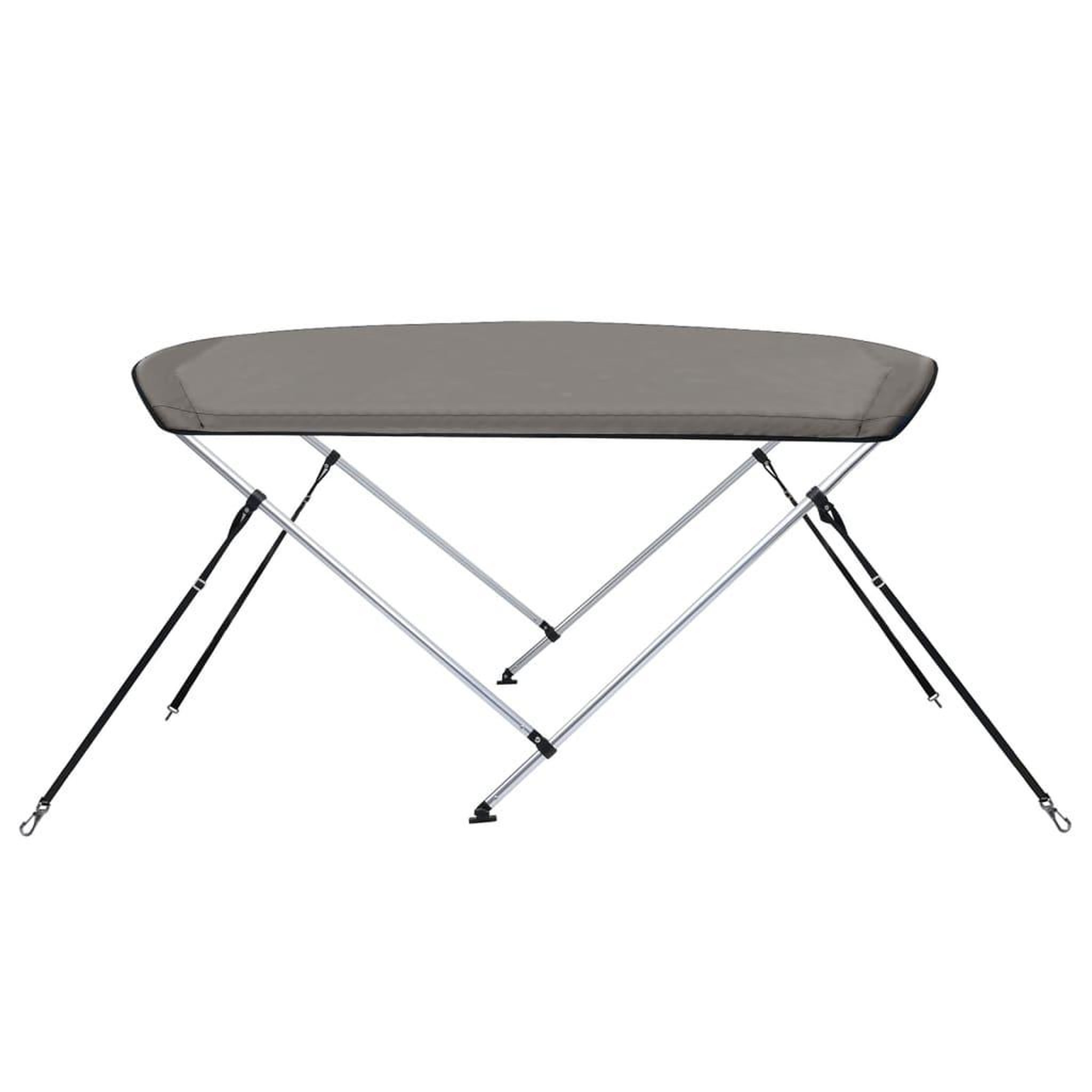 Voir la diapositive 5 : VIDAXL Auvent bimini a 2 arceaux gris 150x120x110 cm