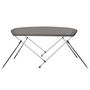 Voir la diapositive 5 : VIDAXL Auvent bimini a 2 arceaux gris 150x120x110 cm