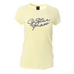 G-Star Raw T shirt  Femme G  tar Raw Cursive. Coloris disponibles : Jaune