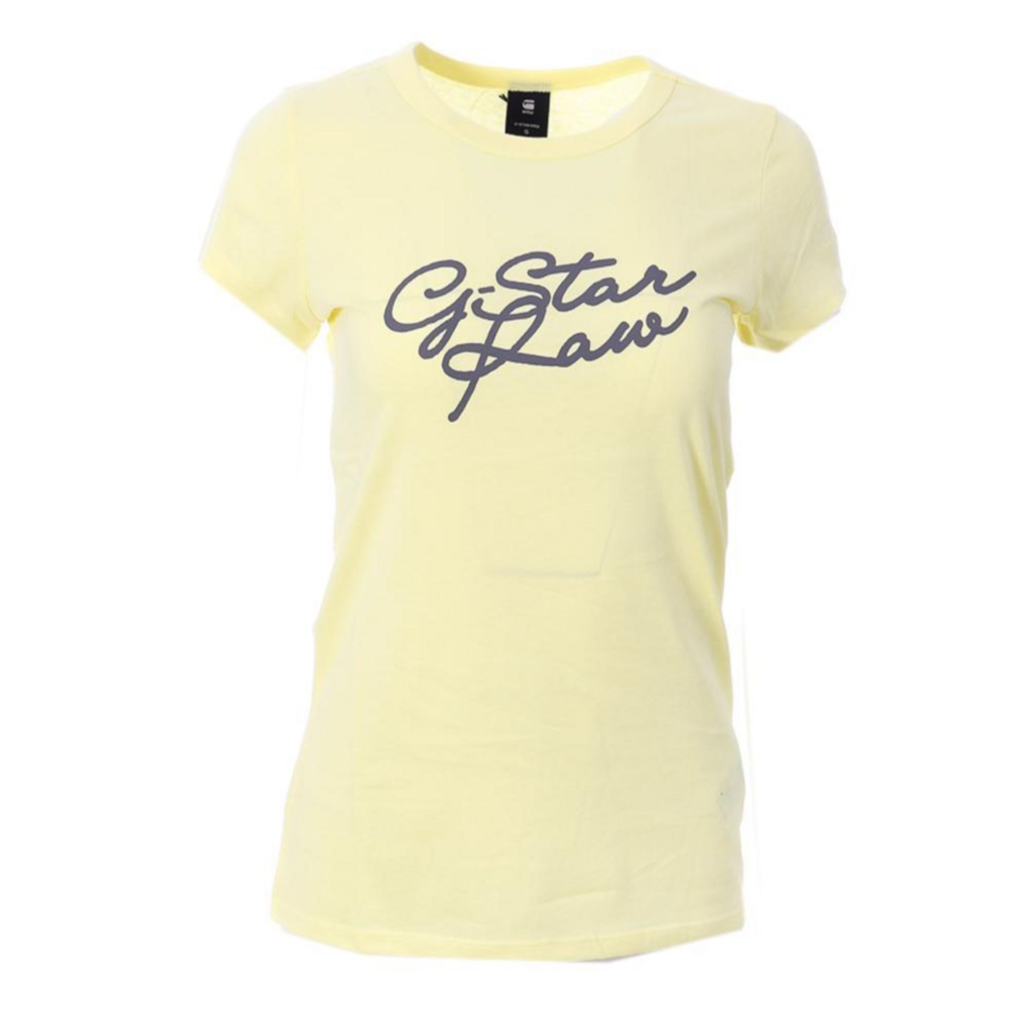 G-Star Raw T-shirt  Femme G-tar Raw Cursive. Coloris disponibles : Jaune