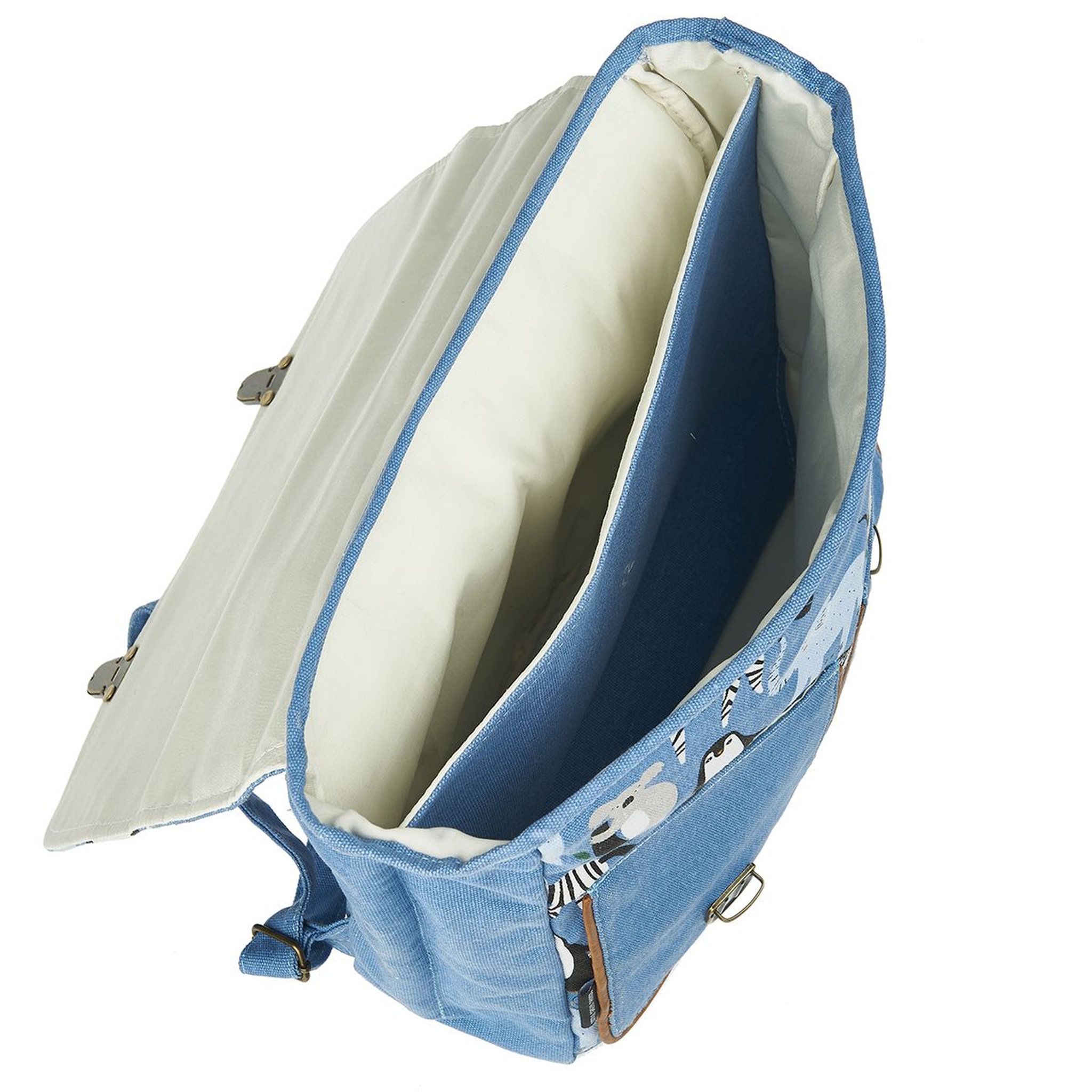Voir la diapositive 5 : Cartable 36 cm CP/CE1/CE2 bleu EC-OOOH! ANIMALS CARTON