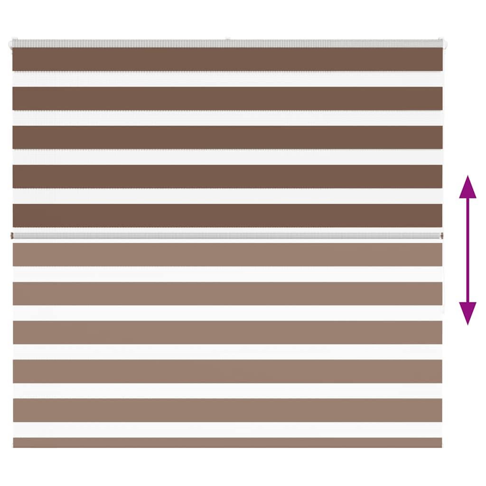 Voir la diapositive 5 : VIDAXL Store zebre marron 160x150cm largeur du tissu 155,9cm polyester