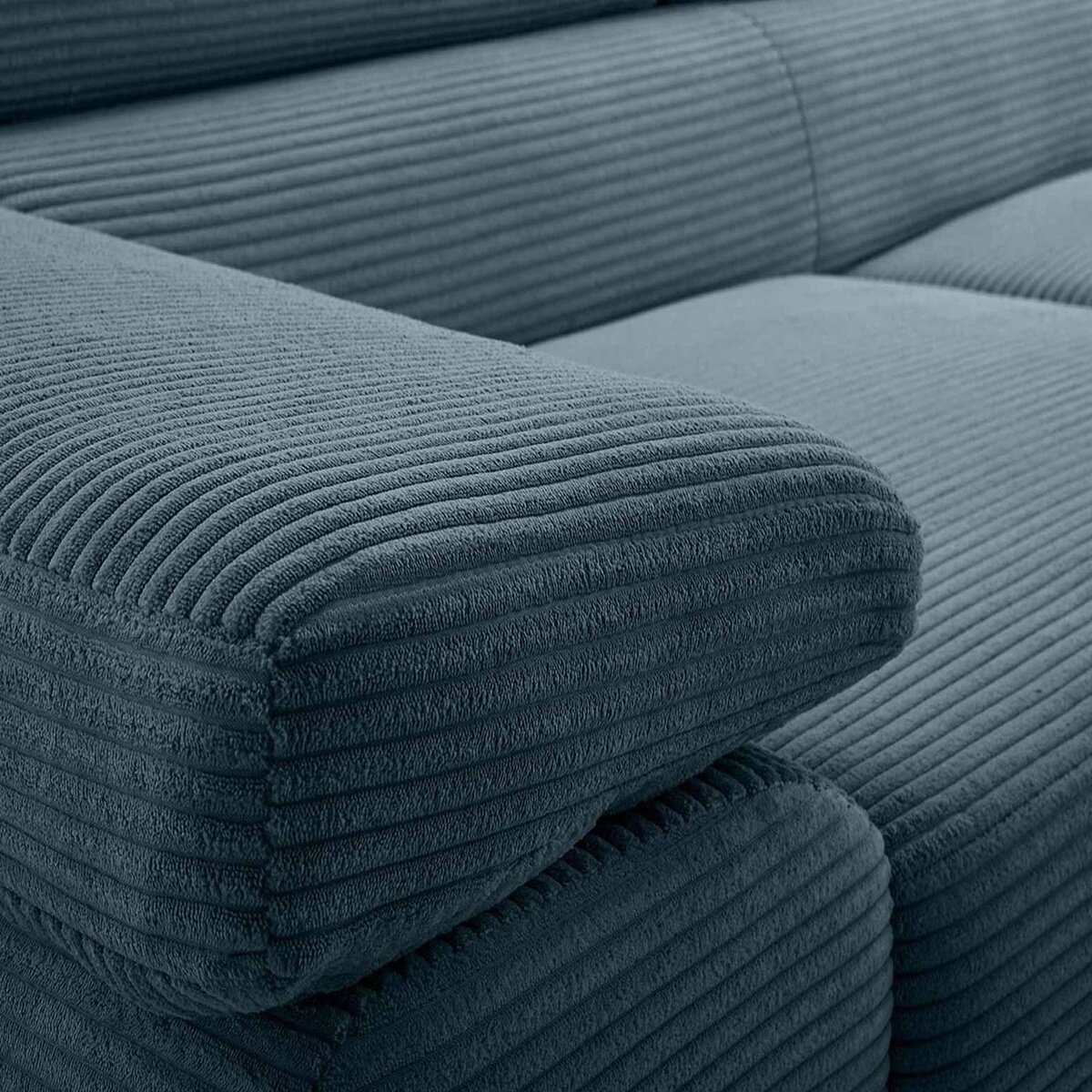 BEST MOBILIER Pablo - canapé 3 places - convertible avec têtières réglables - en velours côtelé