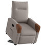 Voir la diapositive 3 : VIDAXL Fauteuil inclinable taupe tissu