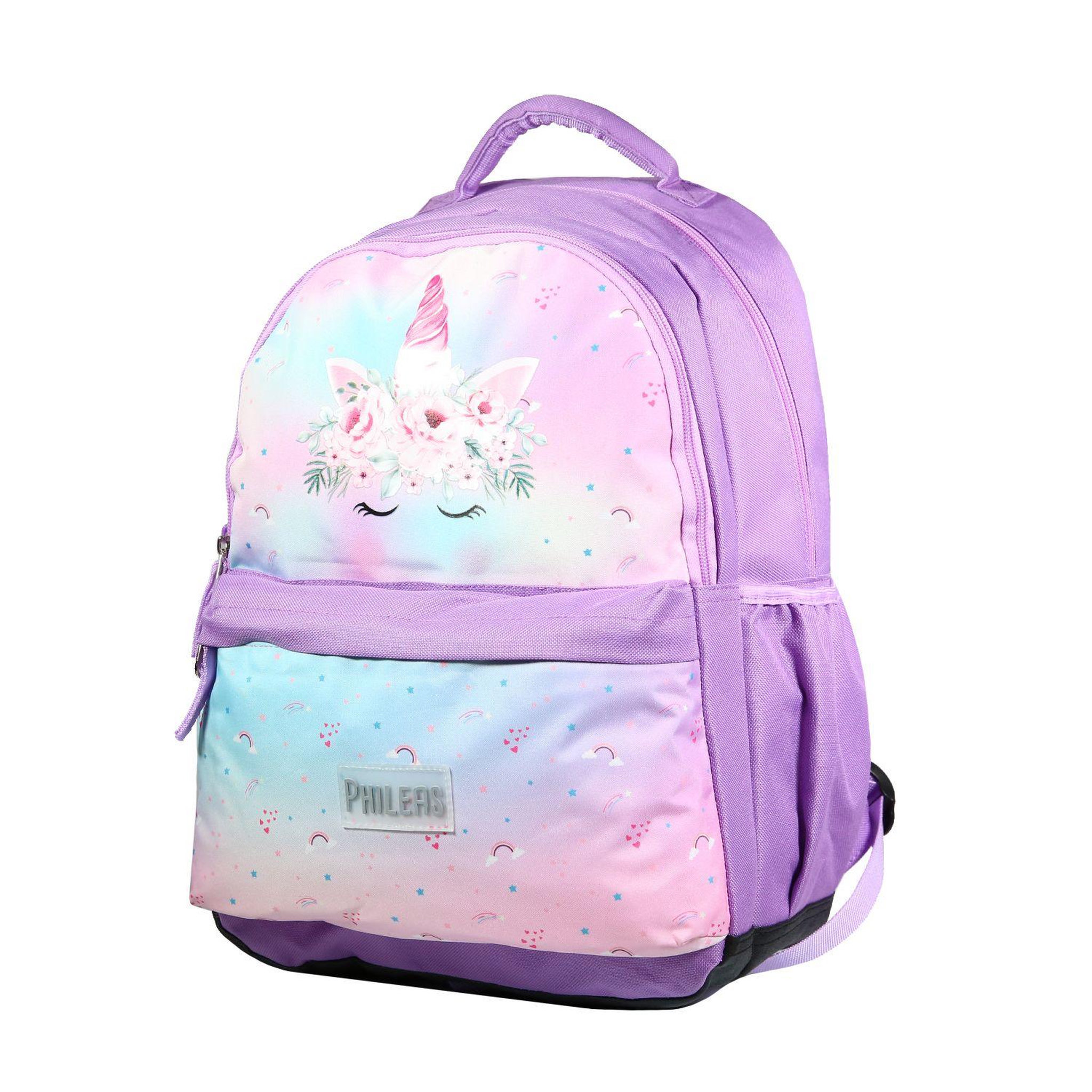 Voir la diapositive 2 : Bagtrotter BAGTROTTER Sac à dos 2 compartiments Phileas Violet Licorne