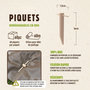 Voir la diapositive 4 : KZ GARDEN Lots de 60 Piquets de fixation Bois peuplier Toile de Paillage - Ancrage sol Jardin Potager, Fixation bâche paillage KZ GARDEN