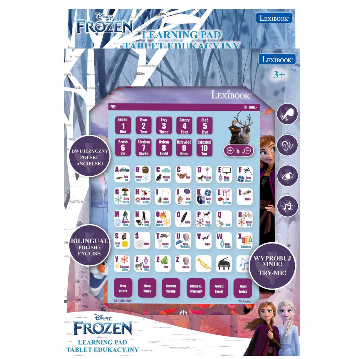 Lexibook Tablette Éducative bilingue La Reine des Neiges en polonais et en anglais