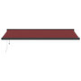 Voir la diapositive 3 : VIDAXL Auvent retractable automatique bordeaux 500x300 cm