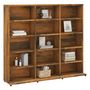 Voir la diapositive 3 : VIDAXL Armoire a CD Chene fume 102x23x89,5 cm Bois d'ingenierie