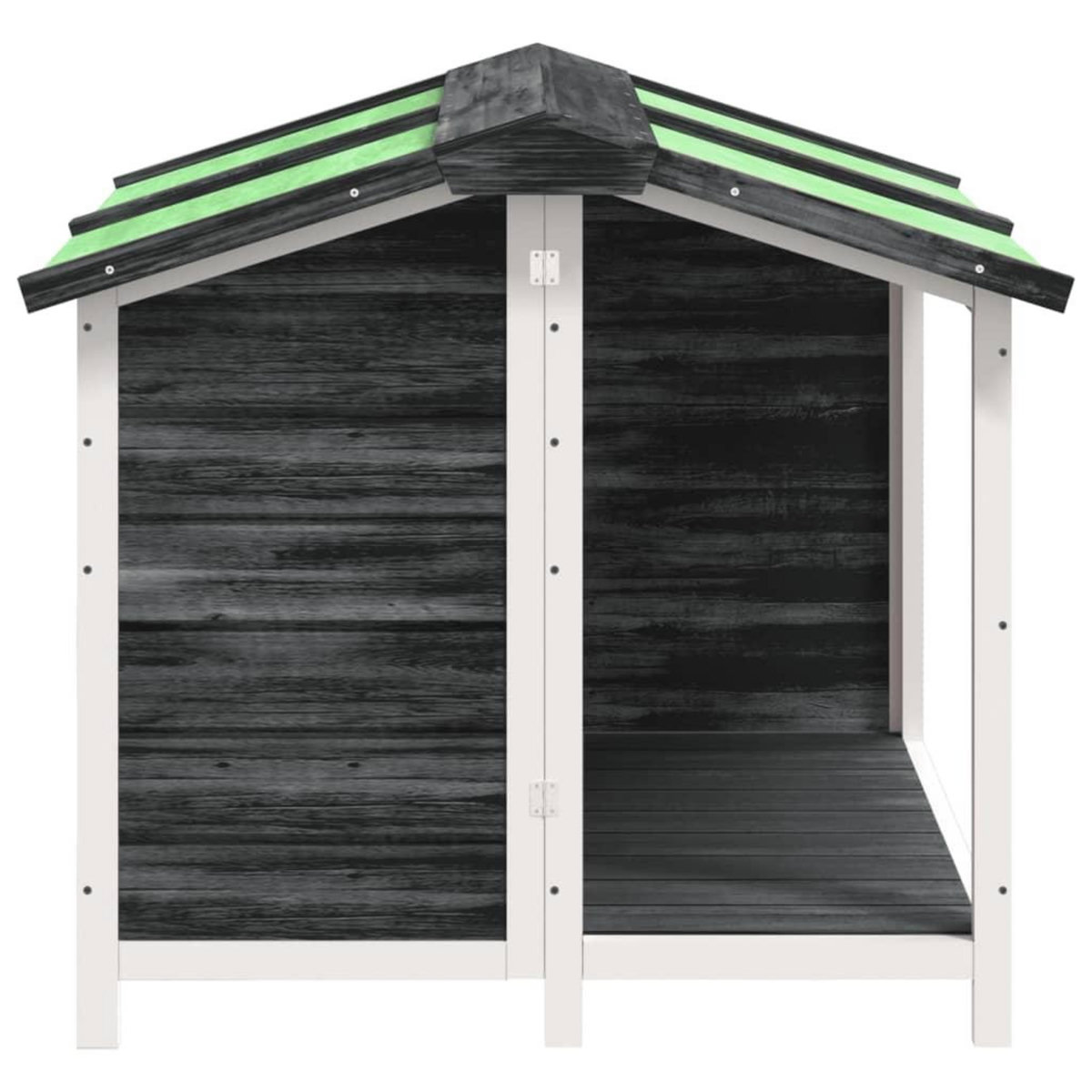 VIDAXL Chenil gris 96x87x80,5 cm bois de pin solide