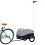 Voir la diapositive 3 : VIDAXL Remorque de vélo noir et gris 30 kg fer