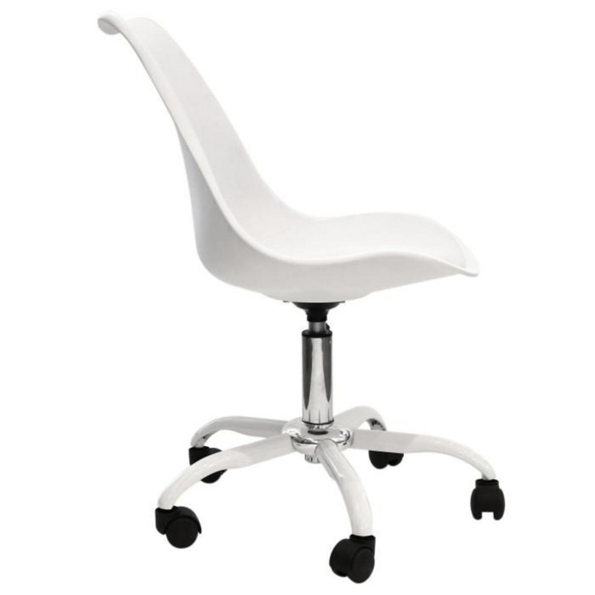 Paris Prix Lot de 2 Chaises à Roulettes  Kiruna  92cm Blanc