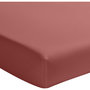 Voir la diapositive 1 : BATON ROUGE Drap housse 100% percale de coton lavé 80 fils/cm² - vieux rose