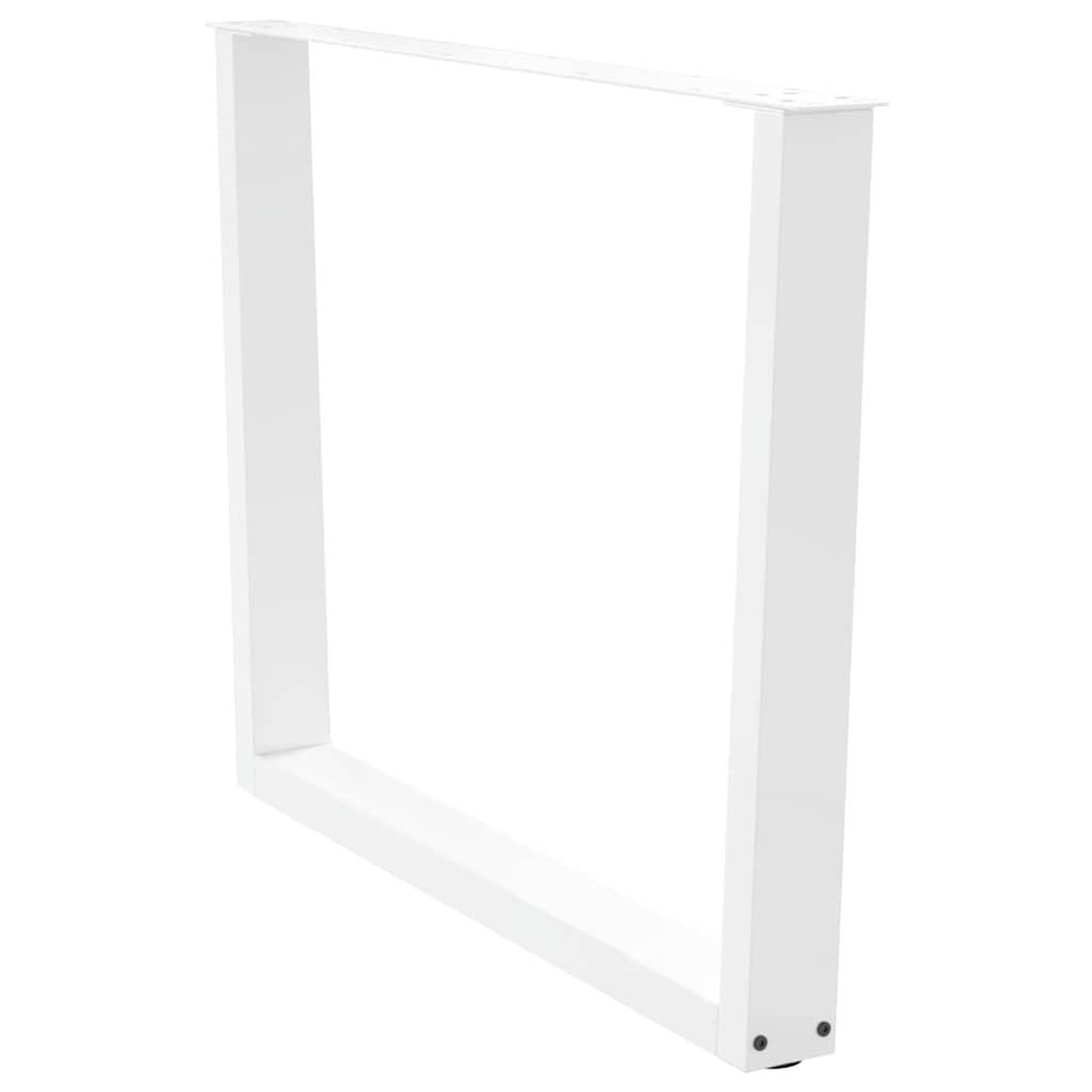 Voir la diapositive 4 : VIDAXL Pieds de table a manger forme de V 2 pcs blanc 100x(72-73,3) cm