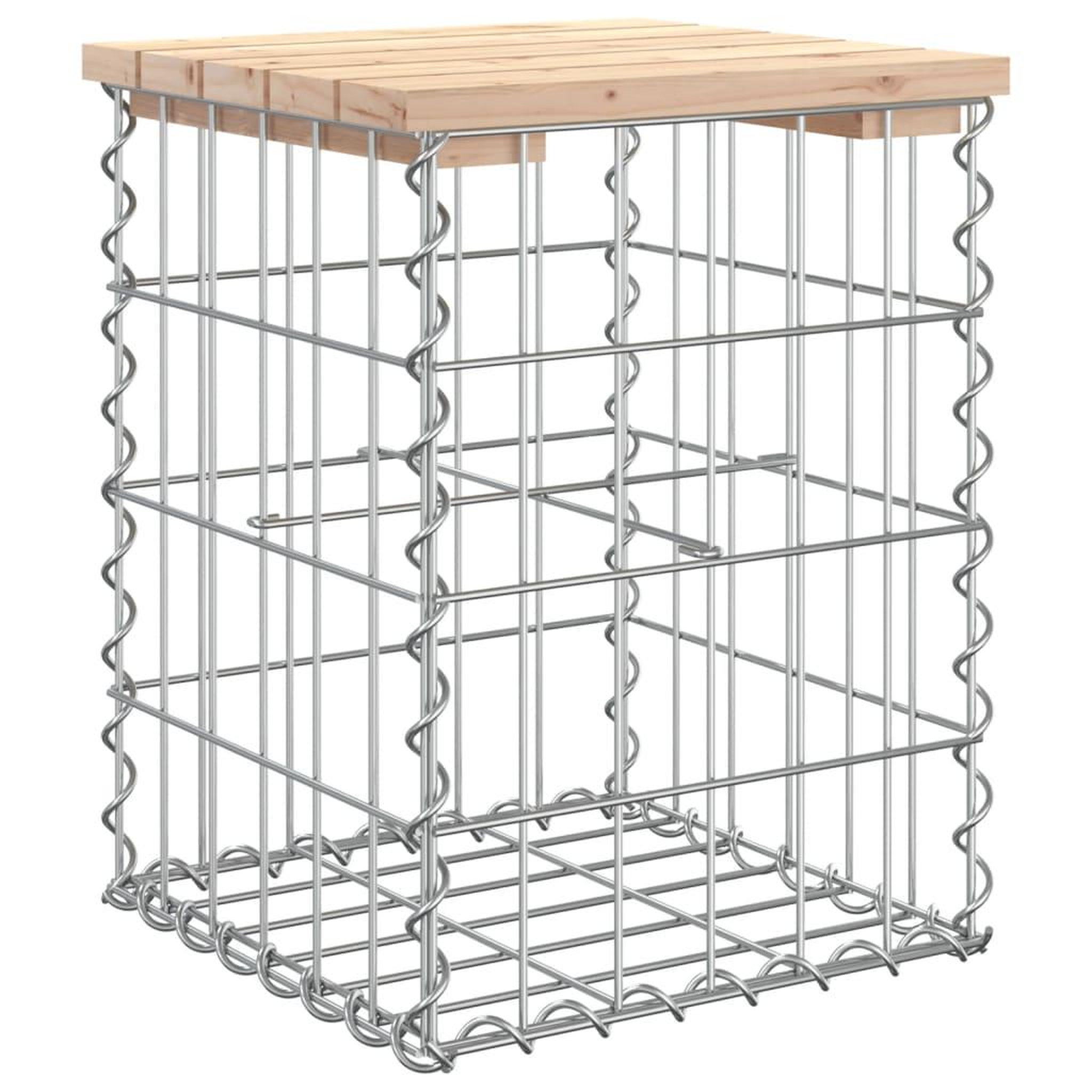Voir la diapositive 5 : VIDAXL Banc de jardin design de gabion 33x31x42 cm bois massif de pin
