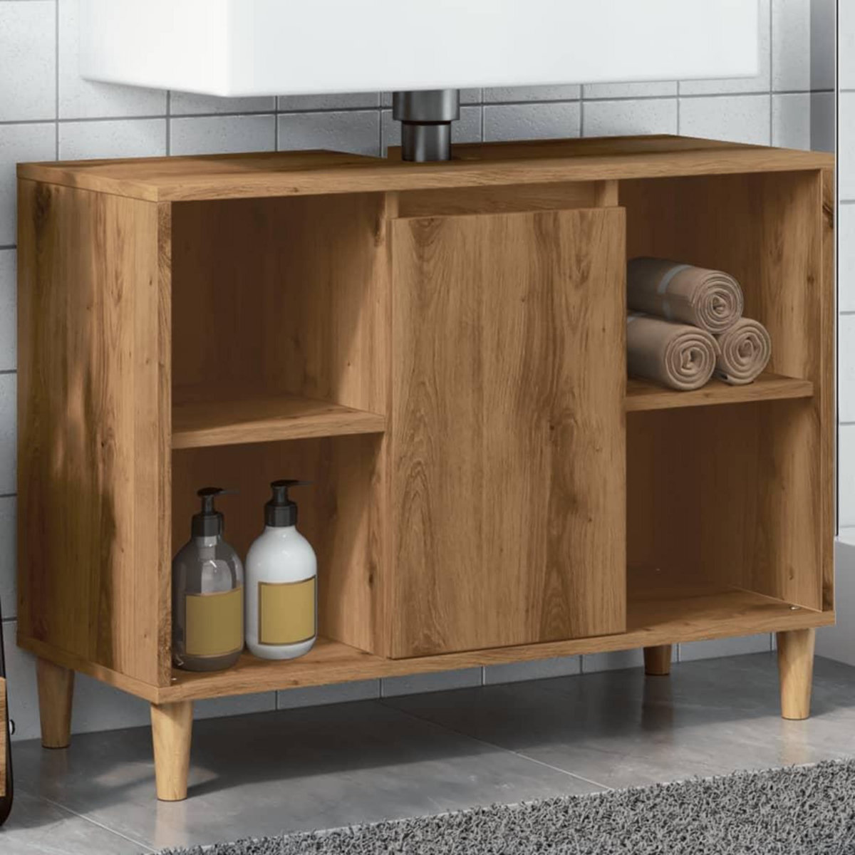 VIDAXL Armoire de salle de bain chene artisanal bois d'ingenierie