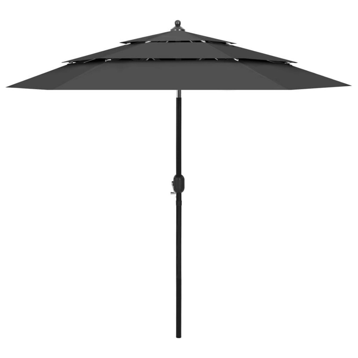 VIDAXL Parasol de jardin a 3 niveaux avec mat en aluminium anthracite