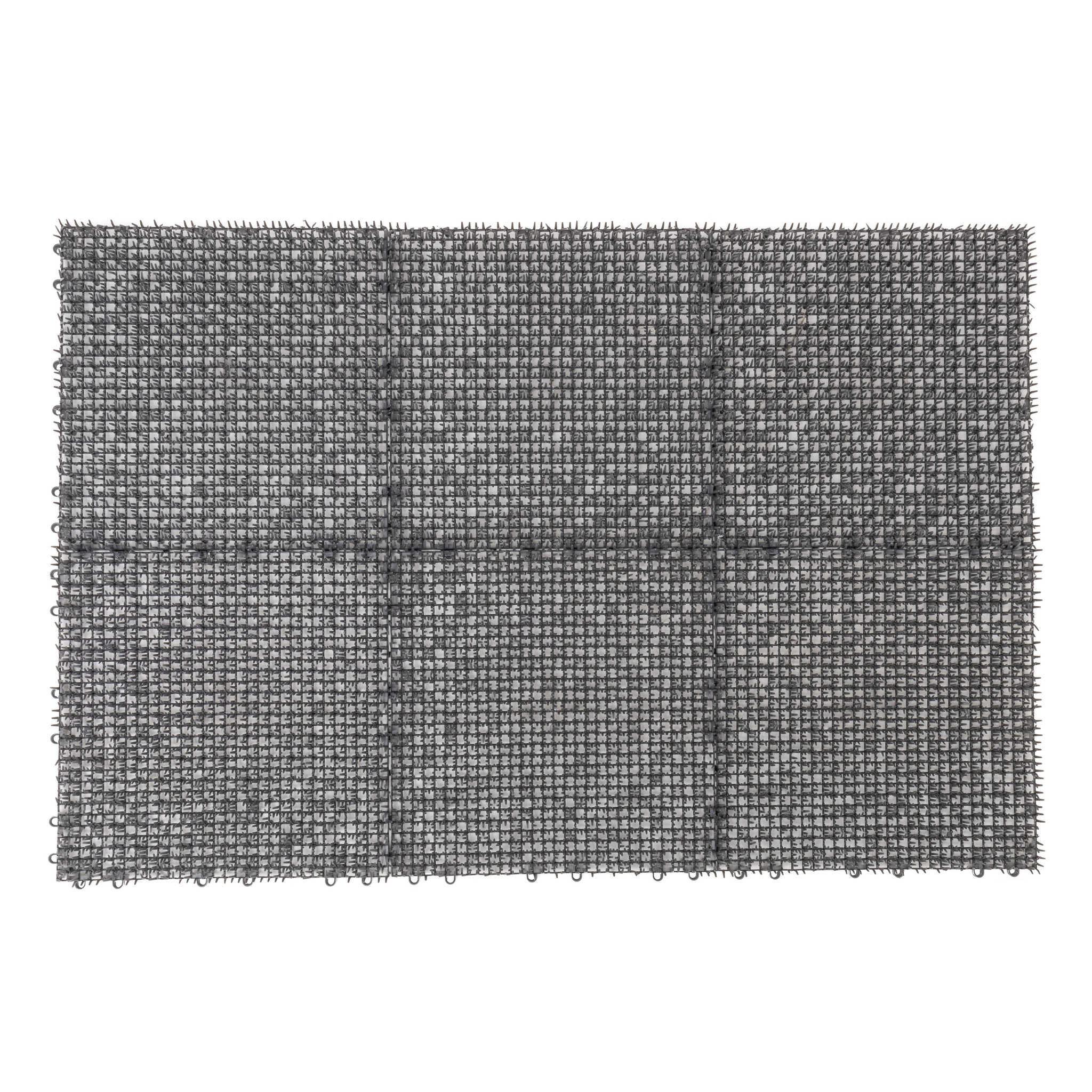 Voir la diapositive 2 :  Dalle grise gazon synthétique 30 x 30 cm  lot de 6