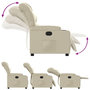 Voir la diapositive 4 : VIDAXL Fauteuil inclinable Creme Similicuir