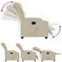 Voir la diapositive 4 : VIDAXL Fauteuil inclinable Creme Similicuir
