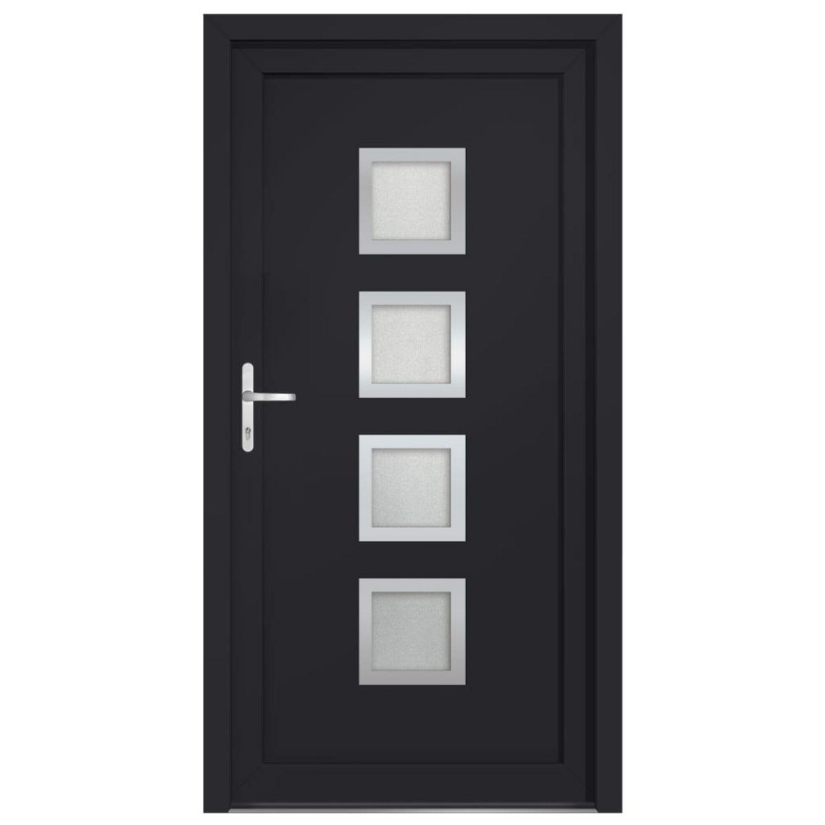 VIDAXL Porte d'entree anthracite 98x190 cm PVC