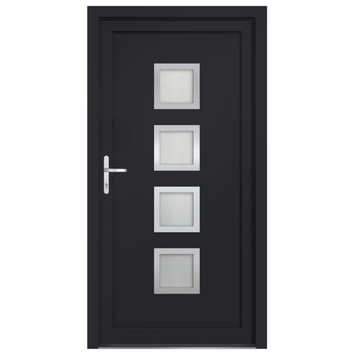 VIDAXL Porte d'entree anthracite 98x190 cm PVC