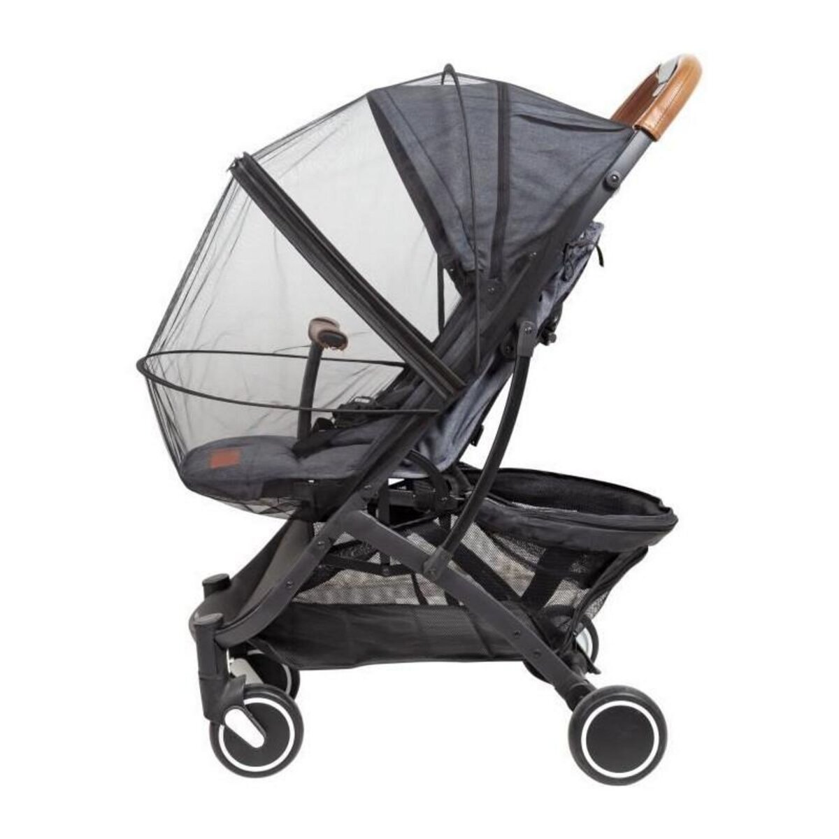 TINEO Moustiquaire pour poussette TINEO ALL INCLUSIVE - Ouverture facile avec zip - Poche rangement incluse