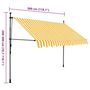 Voir la diapositive 6 : VIDAXL Auvent manuel retractable avec LED 300 cm Blanc et orange