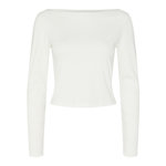 Pieces T Shirt Manches  ongues  Femme Pieces Minna. Coloris disponibles : Blanc