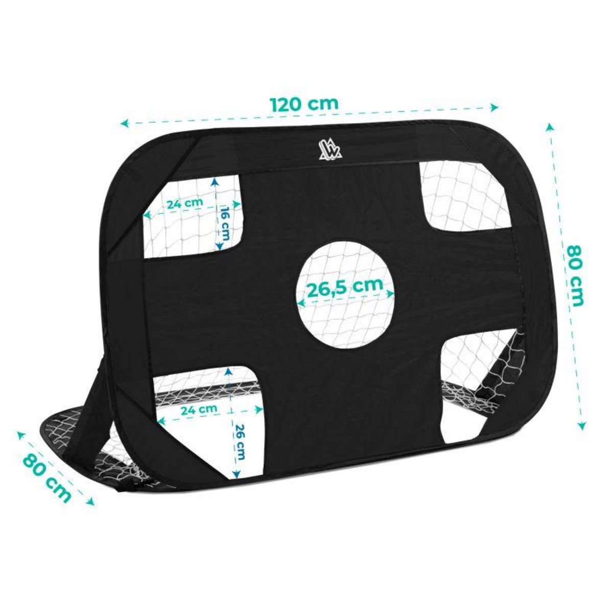 WOWSY Lot de 2 buts de foot pop-up 120 x 80 cm SPEEDY GOAL