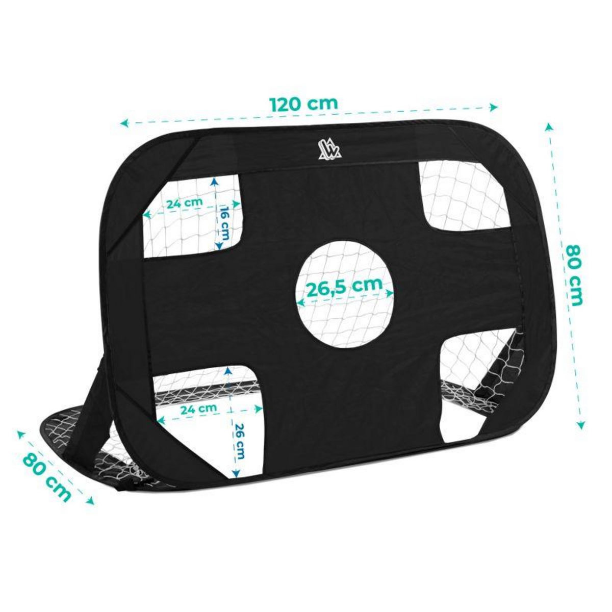 WOWSY Lot de 2 buts de foot pop-up 120 x 80 cm SPEEDY GOAL