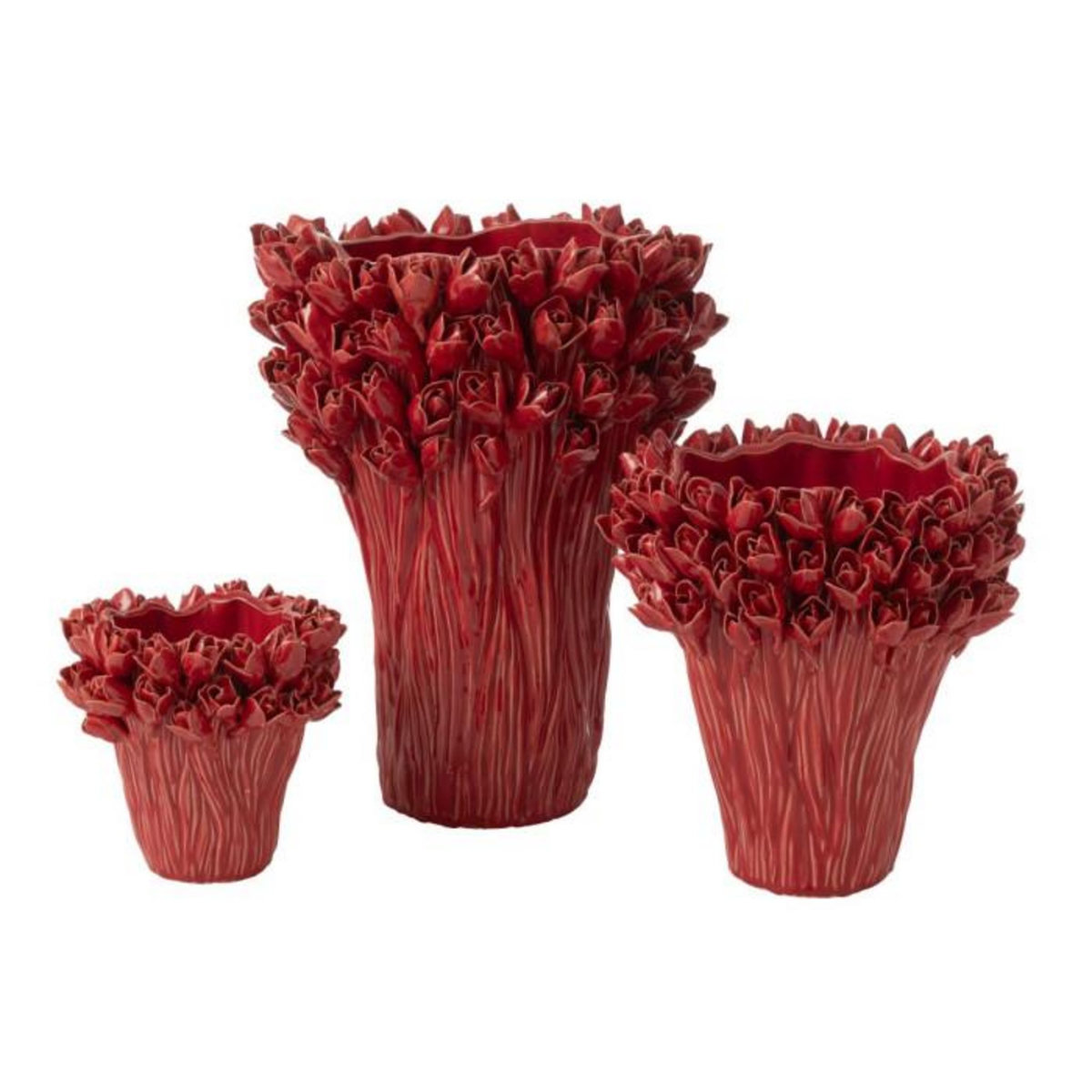 Paris Prix Vase Déco en Grès  Ambrosia  29cm Rouge