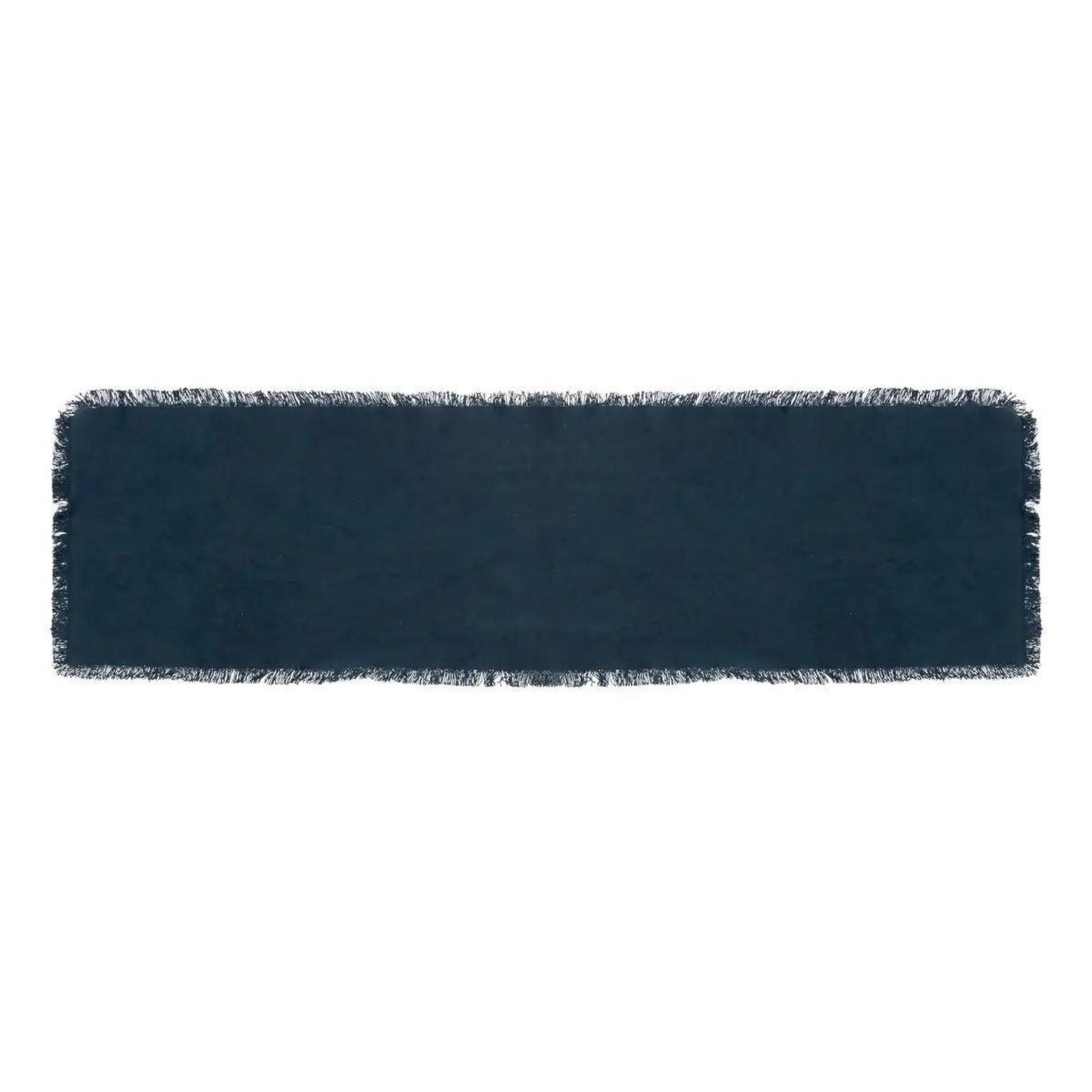 SECRET DE GOURMET Chemin de table  maha  38x140cm bleu canard
