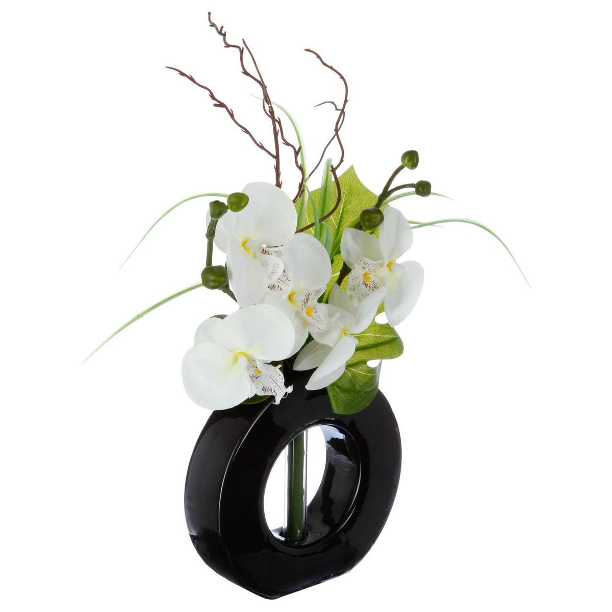 ATMOSPHERA Composition florale vase  - Hauteur 44 cm - Orchidée