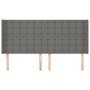 Voir la diapositive 3 : VIDAXL Tete de lit avec oreilles Gris fonce 203x16x118/128 cm Tissu