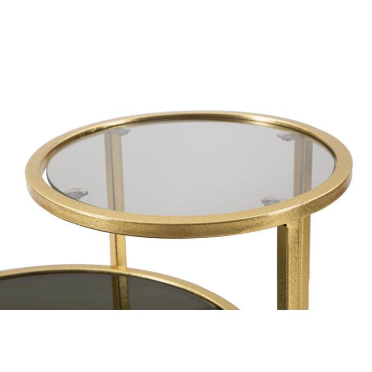 Paris Prix Table d'Appoint Double Plateaux  Level  60cm Or