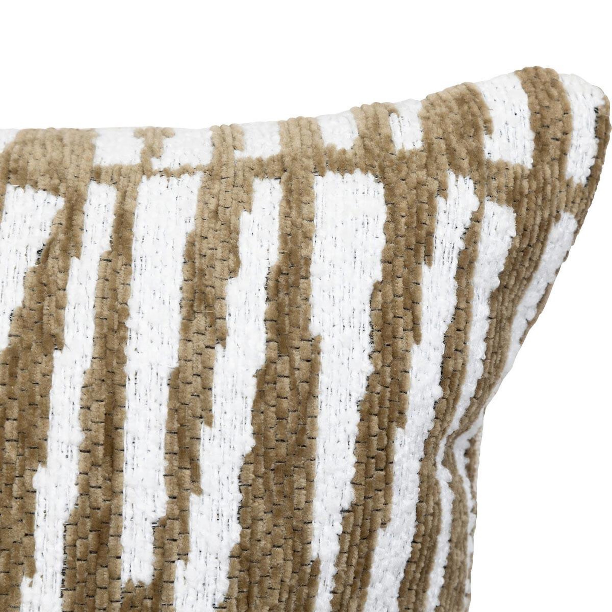 Voir la diapositive 2 : ATMOSPHERA Housse de coussin chenille  jeni  40x40cm kaki