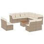 Voir la diapositive 2 : VIDAXL Salon de jardin avec coussins 12 pcs beige resine tressee