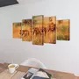 VIDAXL Set de toiles murales imprimees Lions 100 x 50 cm