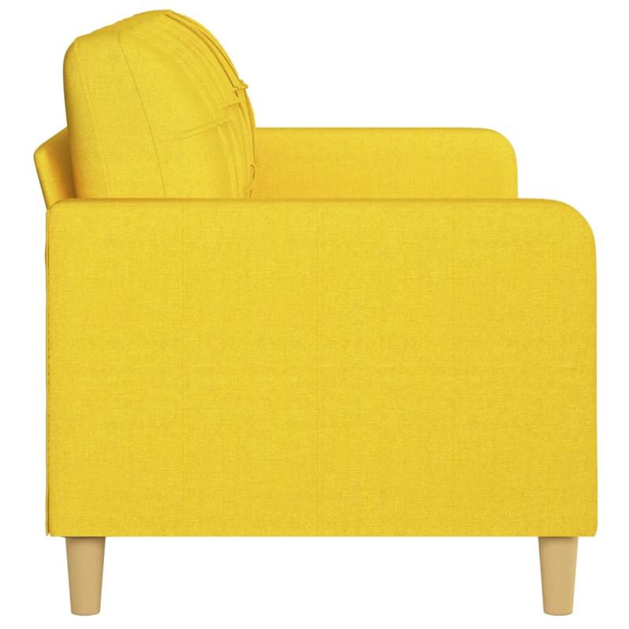 Voir la diapositive 4 : VIDAXL Canapé à 3 places Jaune clair 180 cm Tissu