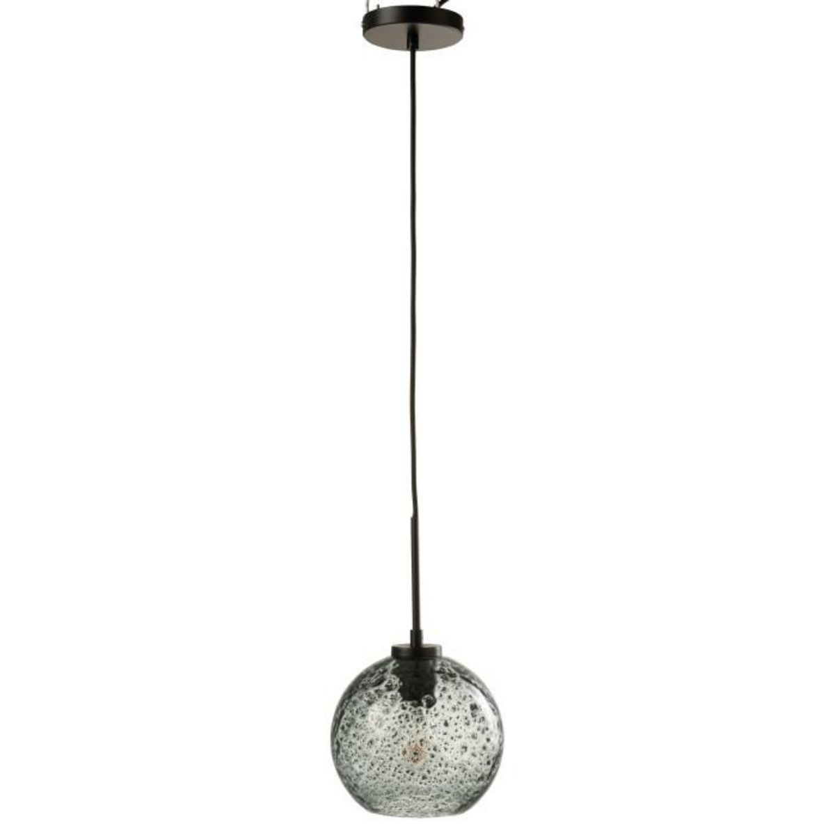 Paris Prix Lampe Suspension en Verre  Boule Pois  36cm Gris
