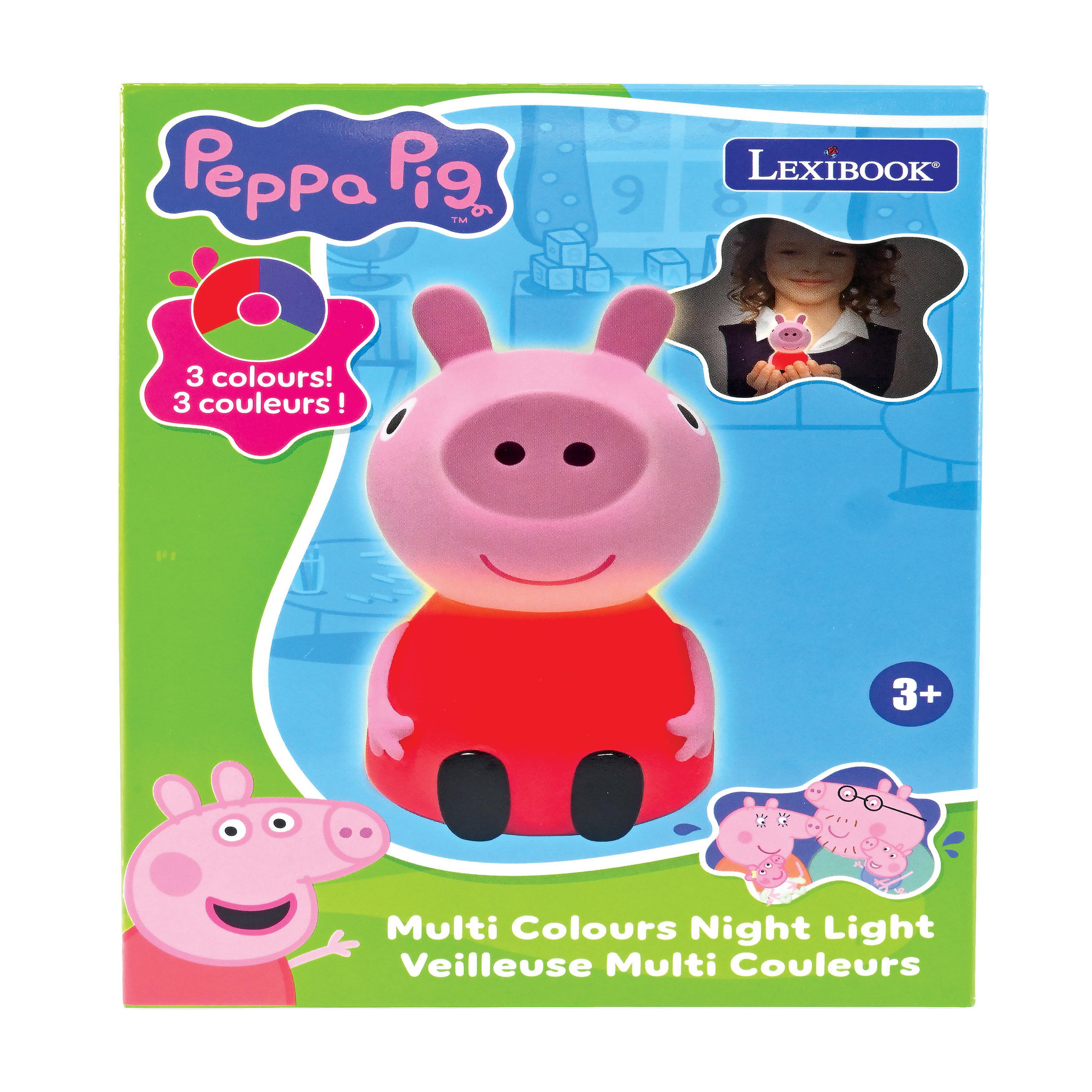 Voir la diapositive 2 : Lexibook Veilleuse Peppa Pig en 3D avec variation de couleurs