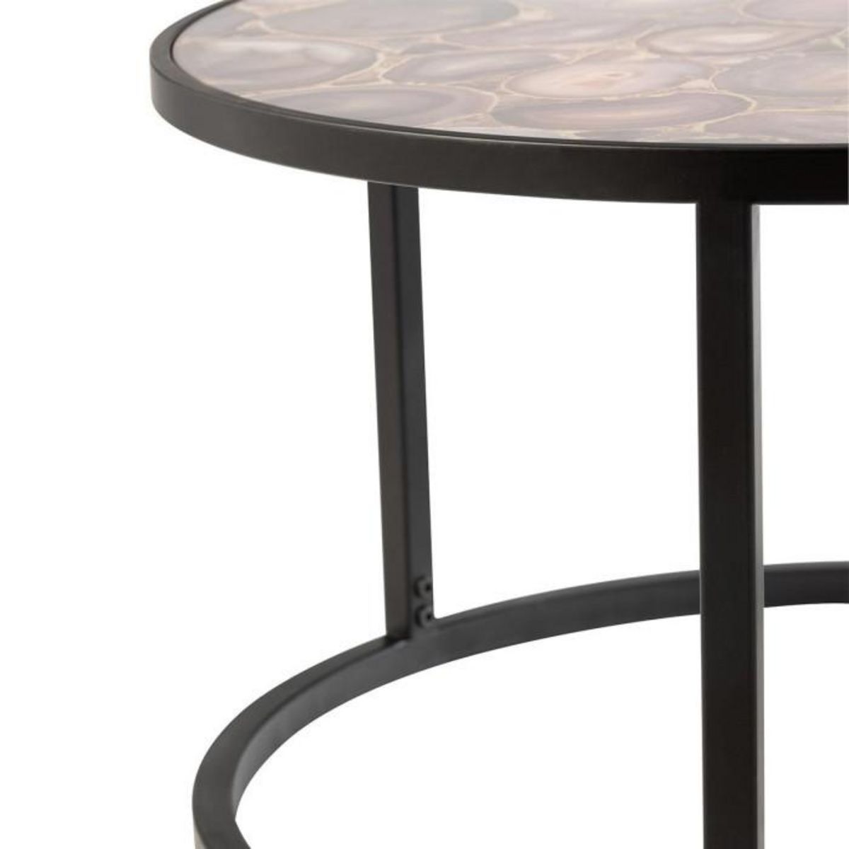 Paris Prix Table Basse Ronde  Aver  60cm Marron & Noir