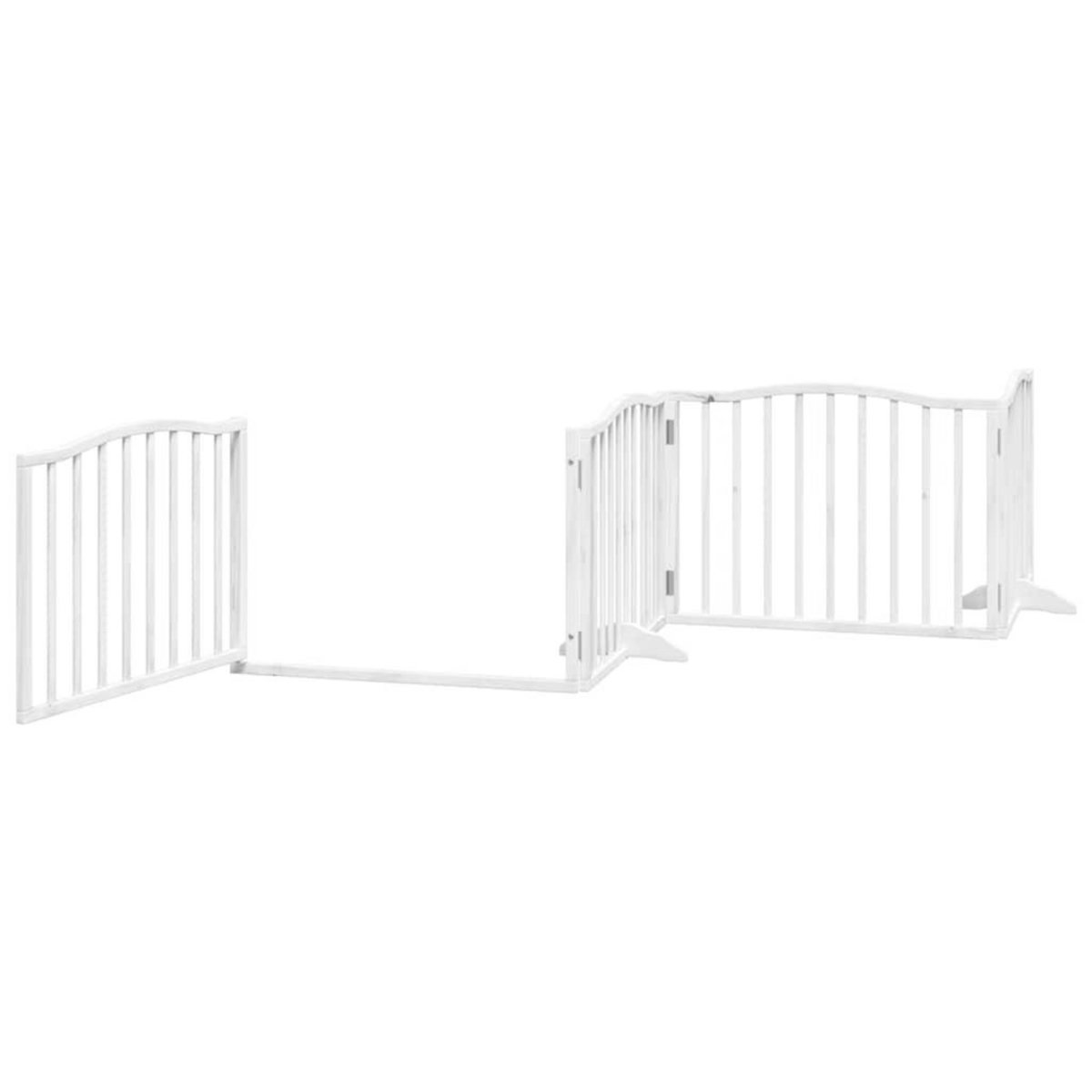 VIDAXL Barriere pour chien porte pliable 10 panneaux bois de peuplier