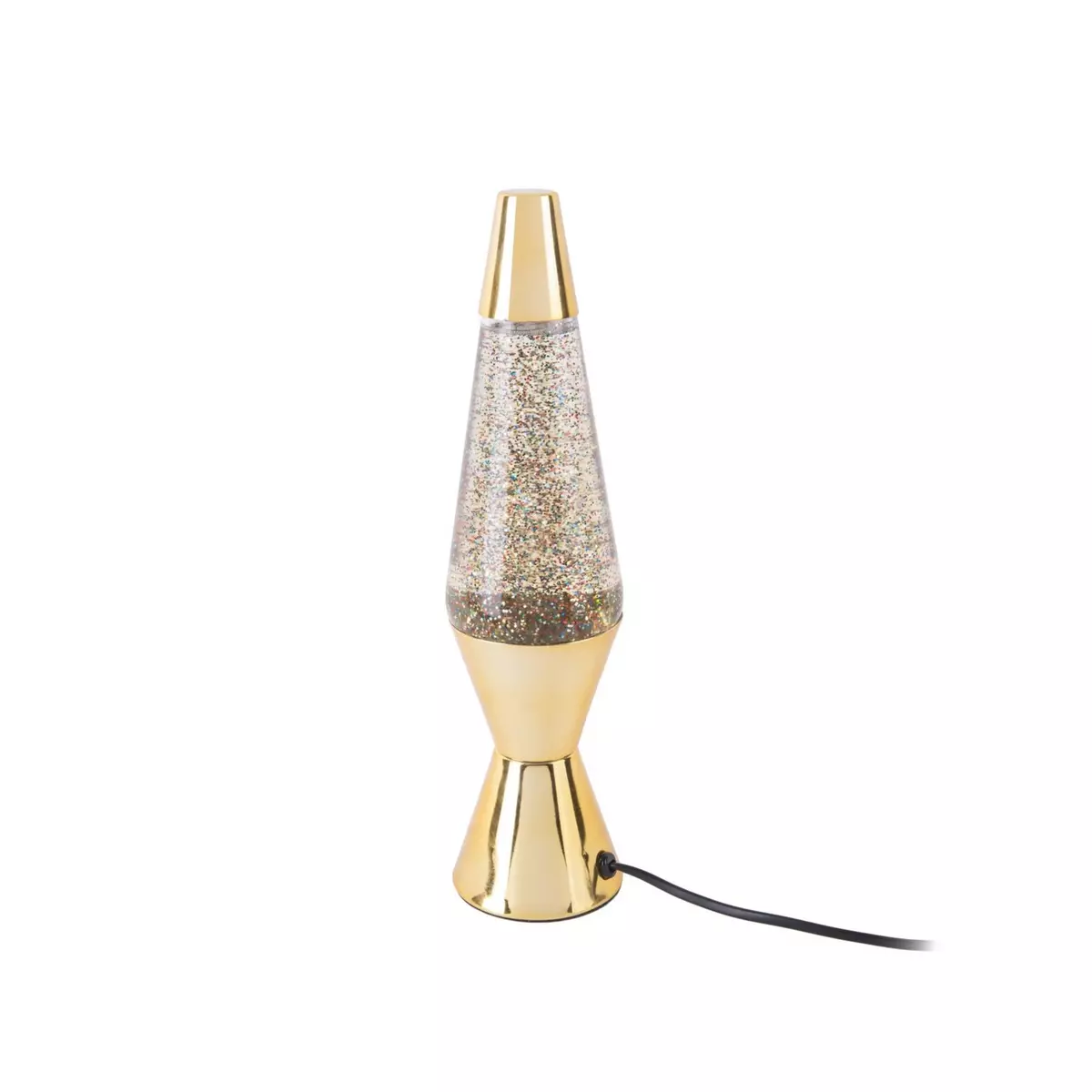 Leitmotiv Lampe à poser pailletées Glitter - H. 37 cm - Doré