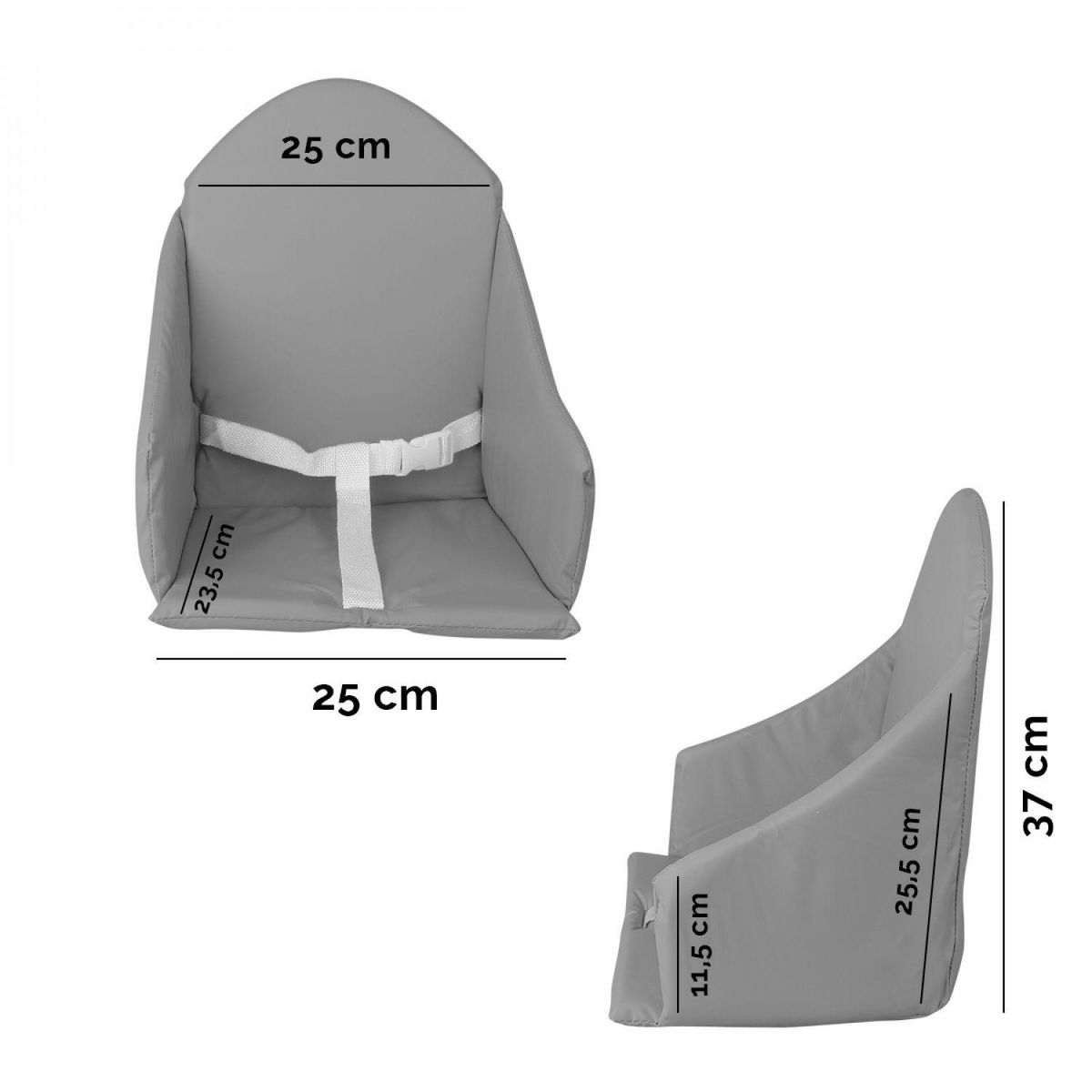Monsieur Bébé Coussin d'assise universel Miam avec harnais pour chaise haute bébé