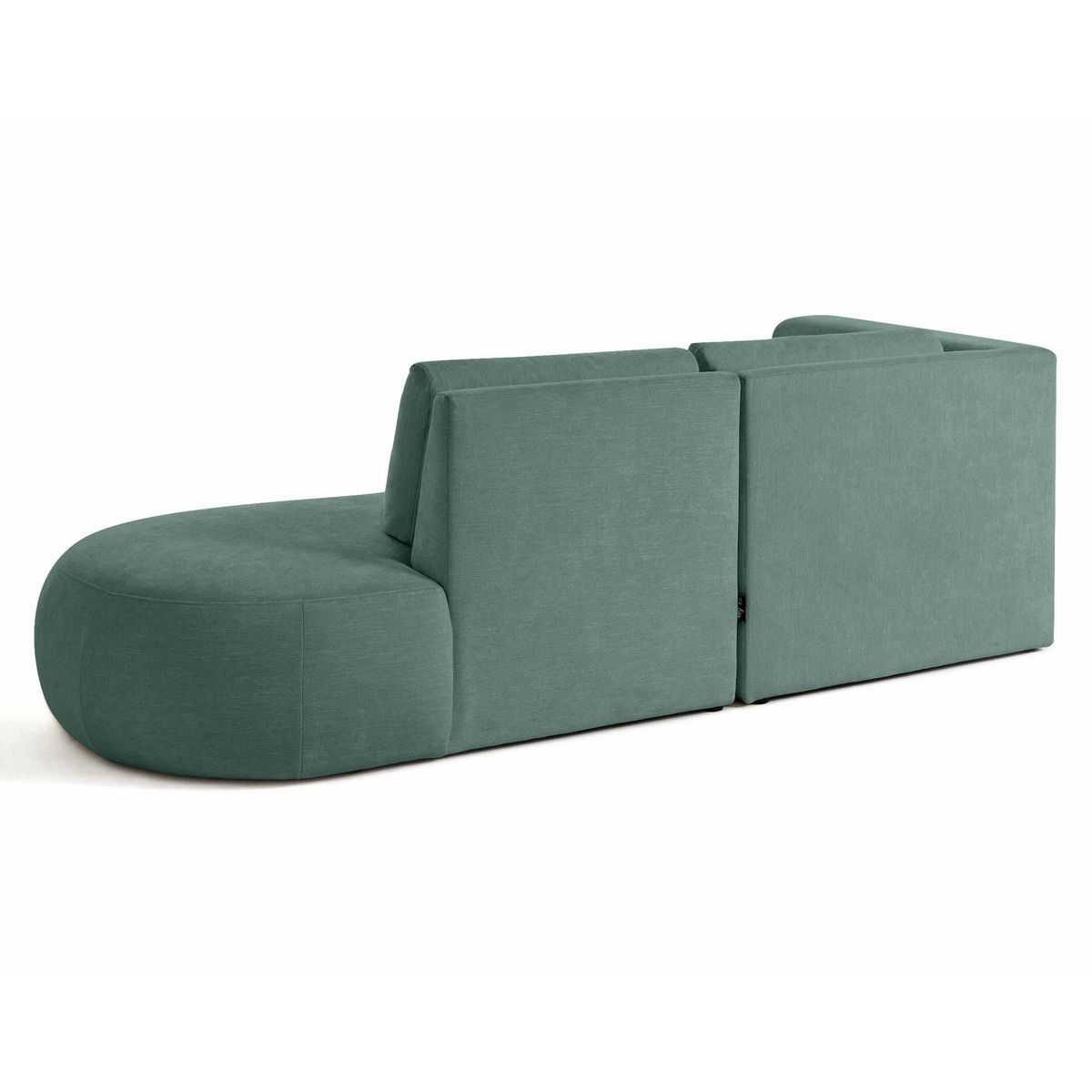 LISA DESIGN Santorini - canapé modulable d'angle gauche + pouf - 4 places - en tissu texturé