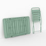 Voir la diapositive 6 : Rendez vous déco Table et chaises de jardin pliantes 4 personnes en métal vert-Yumi