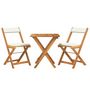 Voir la diapositive 3 : VIDAXL Ensemble de bistro pliable 3 pcs avec coussins Acacia solide